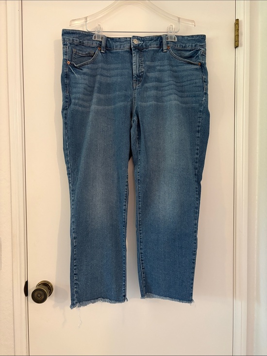 Jessica Simpson Denim - Jessica Simpson Mid-Blue Ankle Crop Straight Jeans